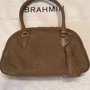 Brahmin Angie Satchel with Tassel Charm